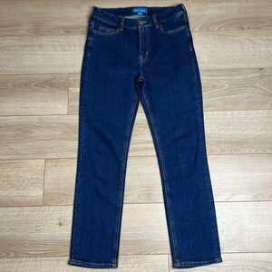 MiH Jeans Niki High Rise Cropped Slim Jeans Size 27 Dark Wash Stretch Denim